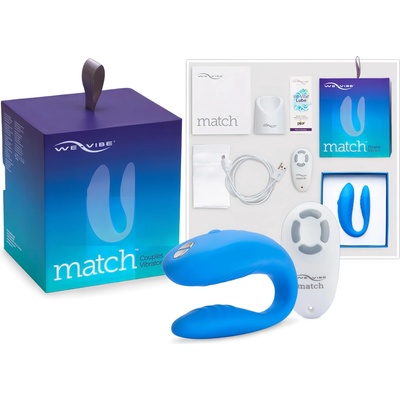 WE-VIBE Match - вибратор за двойки - водоустойчив, презареждащ се - син