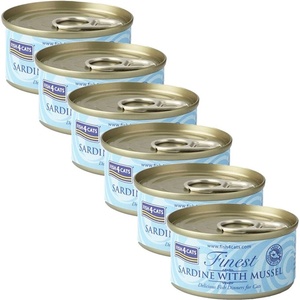 Fish4Dogs Fish4cats Finest Сардини и Мидички 6 x 70 г