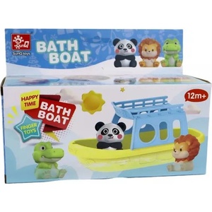 Manyuk Toys Играчка за баня - 19, 5 см лодка с куклички за пръсти, различни видове (sq22004-1)