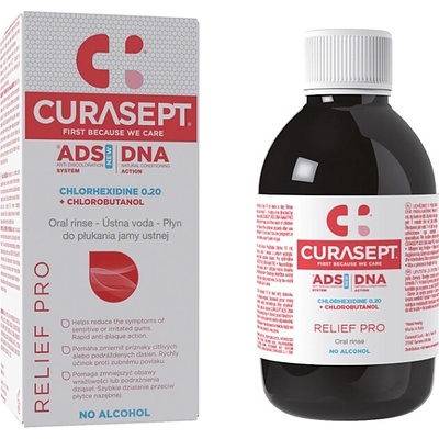 CURASEPT Ads Dna Relief Pro ústní voda 0,12% CHX 200 ml