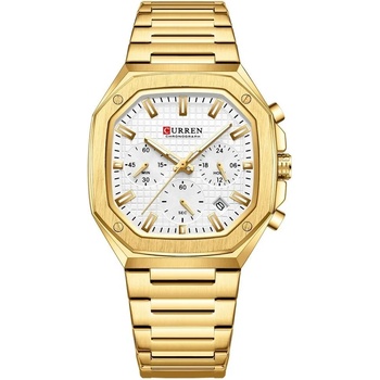 Curren Мъжки часовник Curren Irrelate, Неръждаема стомана, Хронограф, Златист (CURREN-8459-GOLD)