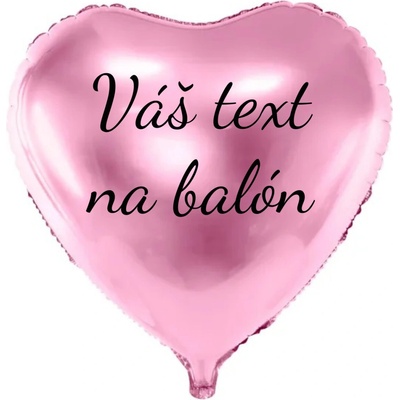 PartyDeco Fóliový balón s textom Ružové srdce 61 cm