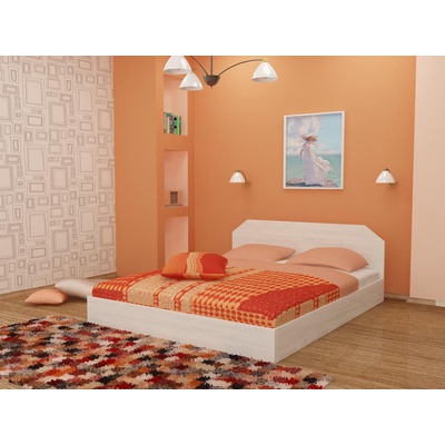 DST Спалня за матрак 164/190 Moni-dst, бял дъб