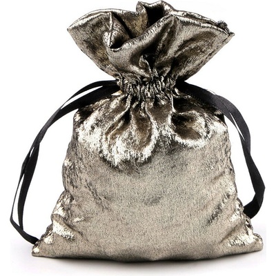 Dárkový pytlík s metalickým efektem 13x18 cm - zlatá tmavá