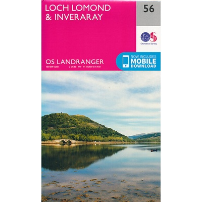 mapa Loch Lomond and The Trossachs NP, Inveraray 1:50 t.