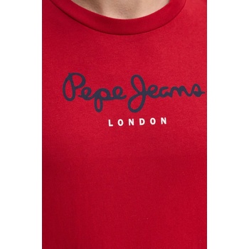 Pepe Jeans Памучна тениска Pepe Jeans Eggo в червено с принт PM508208 (PM508208)