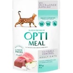 Optimeal Pouch Adult Cat Hairball Control With Duck And Slices of Liver пауч за котки с патешко и черен дроб 85gr