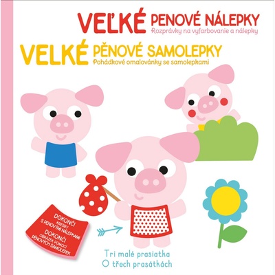 Veľké penové nálepky tri malé prasiatka