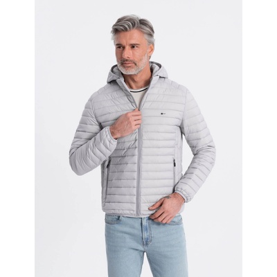 Ombre Tri-color men's sweatshirt with raglan sleeves gray