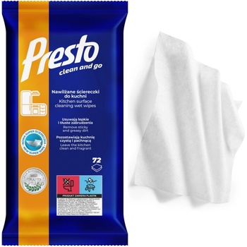 PRESTO CLEAN vlhčené utierky - KUCHYŇA 72 ks