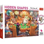 Trefl Пъзел Trefl Hidden Shapes: Кучета, които играят покер с тайни фигури - 1086 части (10749)