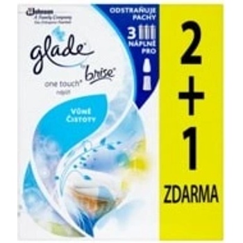 Glade by Brise One Touch vůně čistoty mini spray náhradní náplň osvěžovač vzduchu 3 x 10 ml