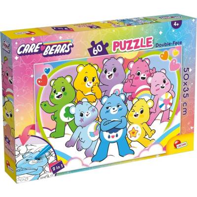 Lisciani Oboustranné Plus Care Bears s omalovánkou 60 dílků