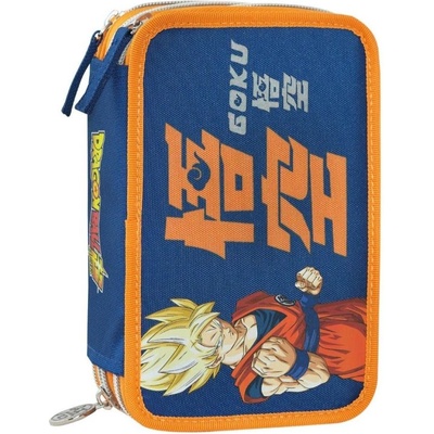 Ученически несесер DragonBall Goku Blue/Orange със съдържание и 3 отделения (73349)