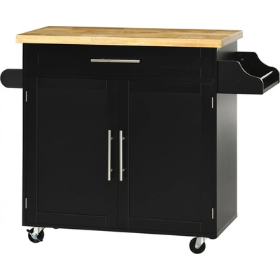 Homcom kuchyňský servírovací vozík 109x40x89 cm černý