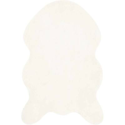 Pure Line Home Фигурална пътека olite имитация на заешка козина, с неплъзгаща се основа, Кремаво
