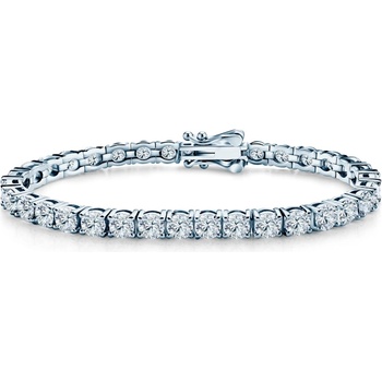 SAVICKI Тенис гривна Luminy 4, 1 мм: сребърна, моисанити