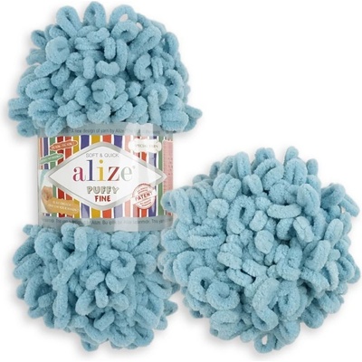 Alize Puffy Fine 414 blankytná modrá