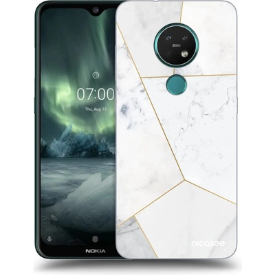 Púzdro Picasee silikónové Nokia 7.2 - White tile čiré