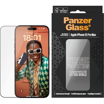 Panzer Стъклен протектор PanzerGlass Ceramic Protection за Apple iPhone 15 Pro Max UWF wA