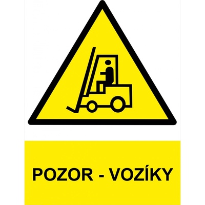 Walteco Pozor - vozíky 210x297mm, formát A4, plastová tabulka , 20039