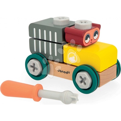 Janod stavebnica auto s náradím Medveď DIY Car Bear BricoKids 25 dielov J06458