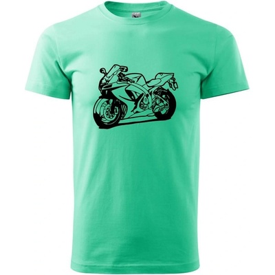 Športová motorka tričko mätové