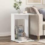 vidaXL Странична маса Бяло 40 x 38 x 62, 5 см Инженерна дървесина (8000364)