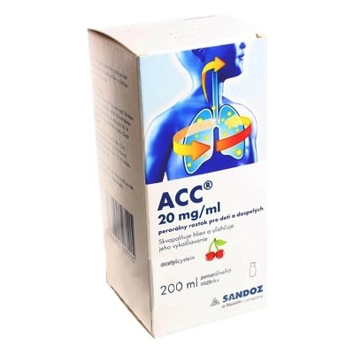 ACC 20 mg/ml perorálny roztok pre deti a dospelých sol.por.1 x 200 ml