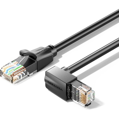 Vention IBVBJ Cat.6 UTP, Upward Right Angle Ethernet Patch, 5m, černý