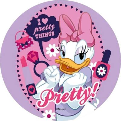1x Daisy – módní doplňky a nápis Pretty – jedlý papír na dort – Hledejceny.cz