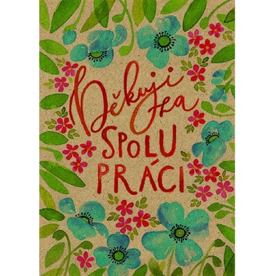 Baloušek BeBechy - přání Spolupráce, A6, kraftový papír