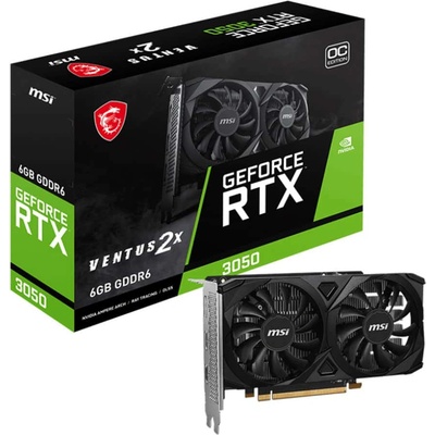 MSI GeForce RTX 3050 VENTUS 2X E OC 6GB GDDR6 96bit (V812-056R)