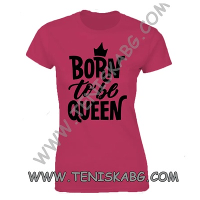 Fruit of the Loom Тениска с надпис - born to be queen