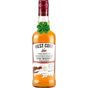 West Cork Whiskey Burbon Cask 40% 0,7 l (čistá fľaša)