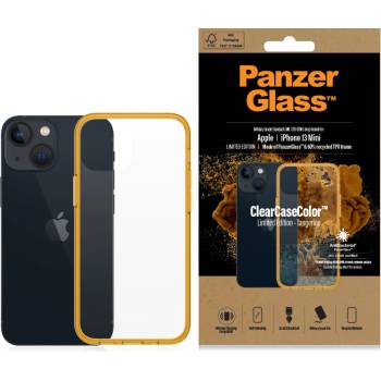 Panzer Гръб PanzerGlass за IPhone 13 mini, ClearCase - Оранжева рамка