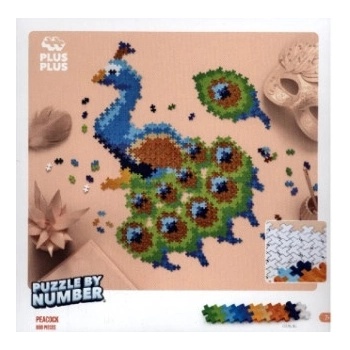 Plus-Plus Skládej podle čísel - Páv 800 ks
