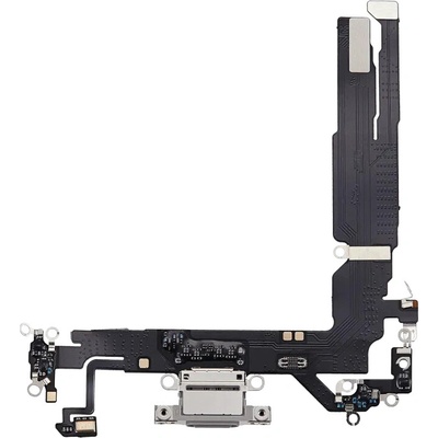 Nabíjecí obvod + Flex kabel iPhone 17 – bílý – Aftermarket Plus IPH2148