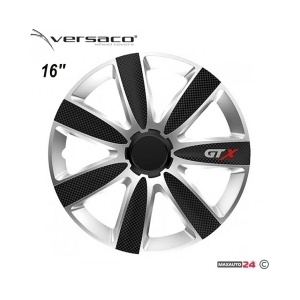 Versaco Тасове за джанти 16'' Versaco Carbon GTX - Black / Silver