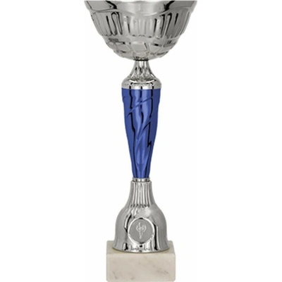 Kovový pohár Stříbrno-modrý 27 cm 10 cm