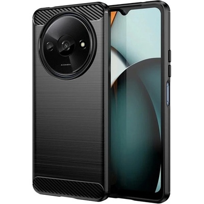 Gigapack Redmi A3 4G GIGAPACK Силиконов протектор за телефон, удароустойчив, карбонов модел, ЧЕРЕН GP-155707 (GP-155707)
