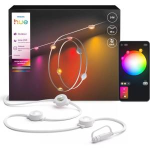 Philips - LED RGBW удължителна димируема външна гирлянда Hue FESTAVIA 16xLED 9m IP65 (P7204)