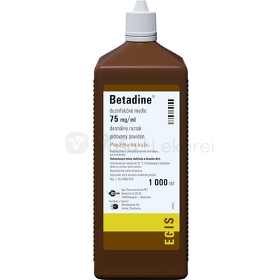 Betadine dezinfekčné mydlo 75 mg/ml sol.der.1 x 1000 ml