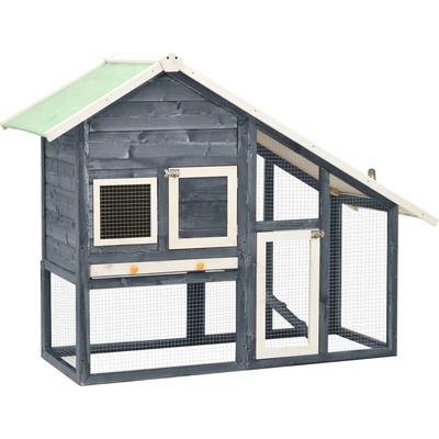 vidaXL 9799.170869 šedo bílá 140 x 63 x 120 cm masivní jedlové dřevo