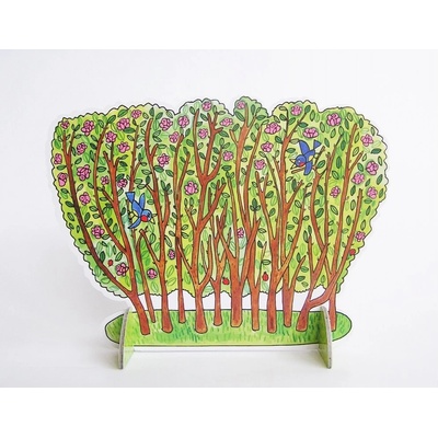 Marionetino šípkový keř kulisa k loutkovému divadlu