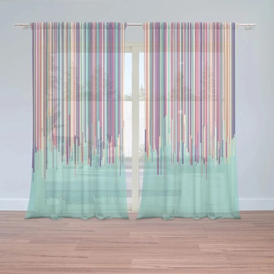 Sablio Záclony Stekajúca farba: 2ks 150x250cm