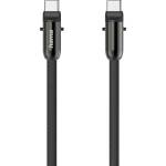 Hama Кабел за зареждане, USB-C, 2 в 1 с връзка за телефон, 1.2 m, черен (HAMA-201751) - megamag