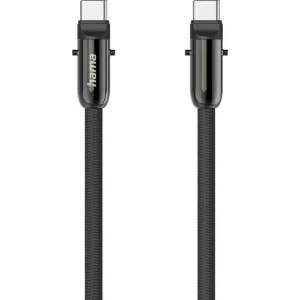 Hama Кабел за зареждане, USB-C, 2 в 1 с връзка за телефон, 1.2 m, черен (HAMA-201751) - megamag