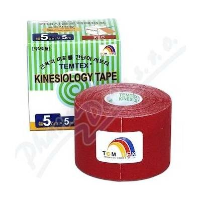 TEMTEX Kinesiology tape červená 5 cm x 5 cm