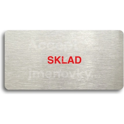 ACCEPT Piktogram SKLAD - stříbrná tabulka - barevný tisk bez rámečku